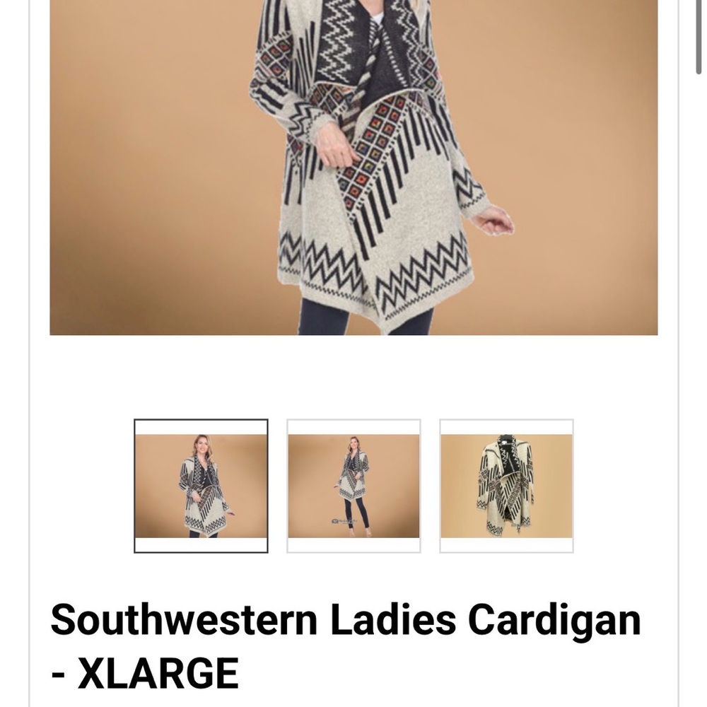Geometric Patterned Cardigan - Picture 4 of 4